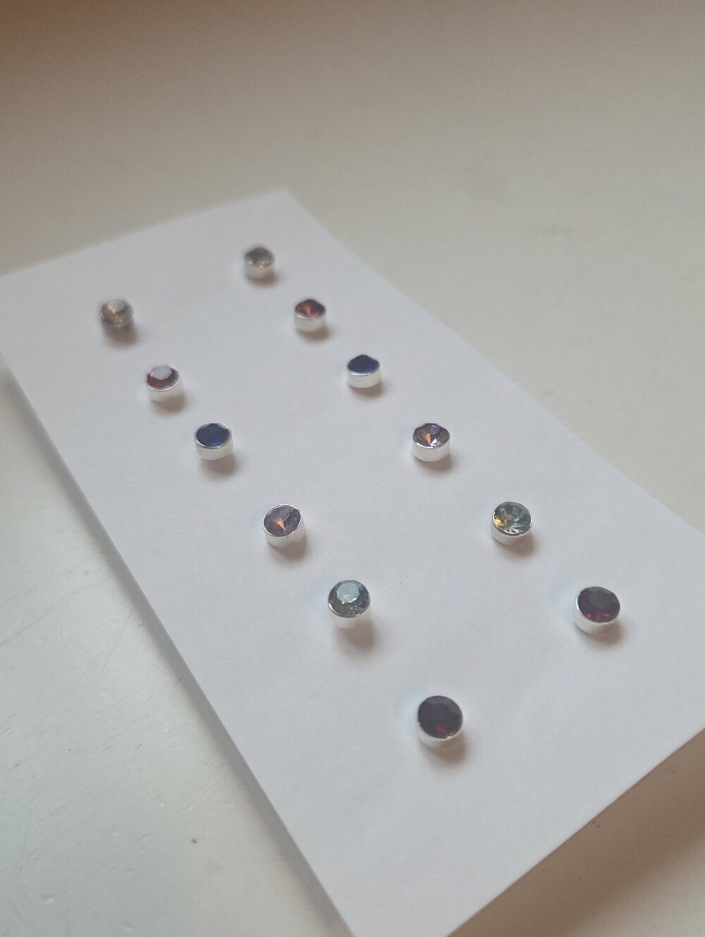 NWOT Multicolor Crystal Stud Earring Set